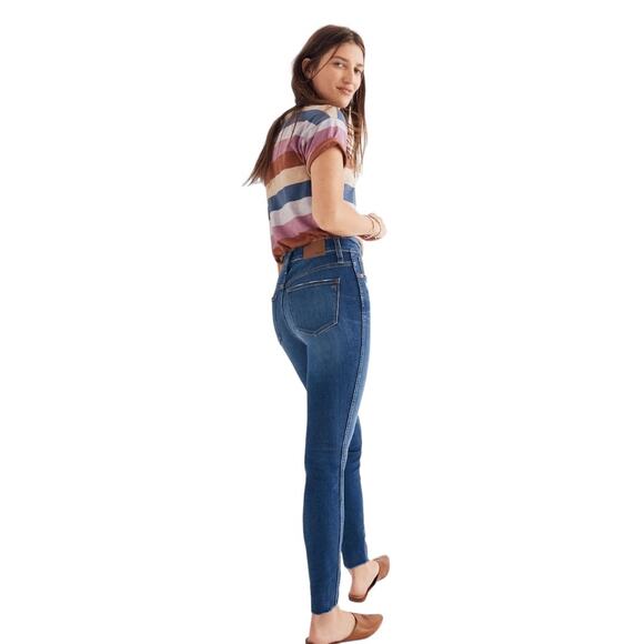 Madewell 10” High-Rise Skinny Jeans Button Fly Raw Hem Size 29 - Picture 3 of 12